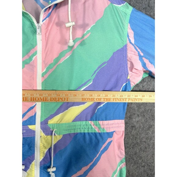 Vintage 90s Pastel Paintbrush Jacket Size S Preppy Beach Made In USA - Picture 11 of 13